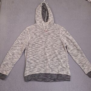 Unionbay Sweater Hoodie‎ Mens Medium White Black Hooded Grunge Pullover
